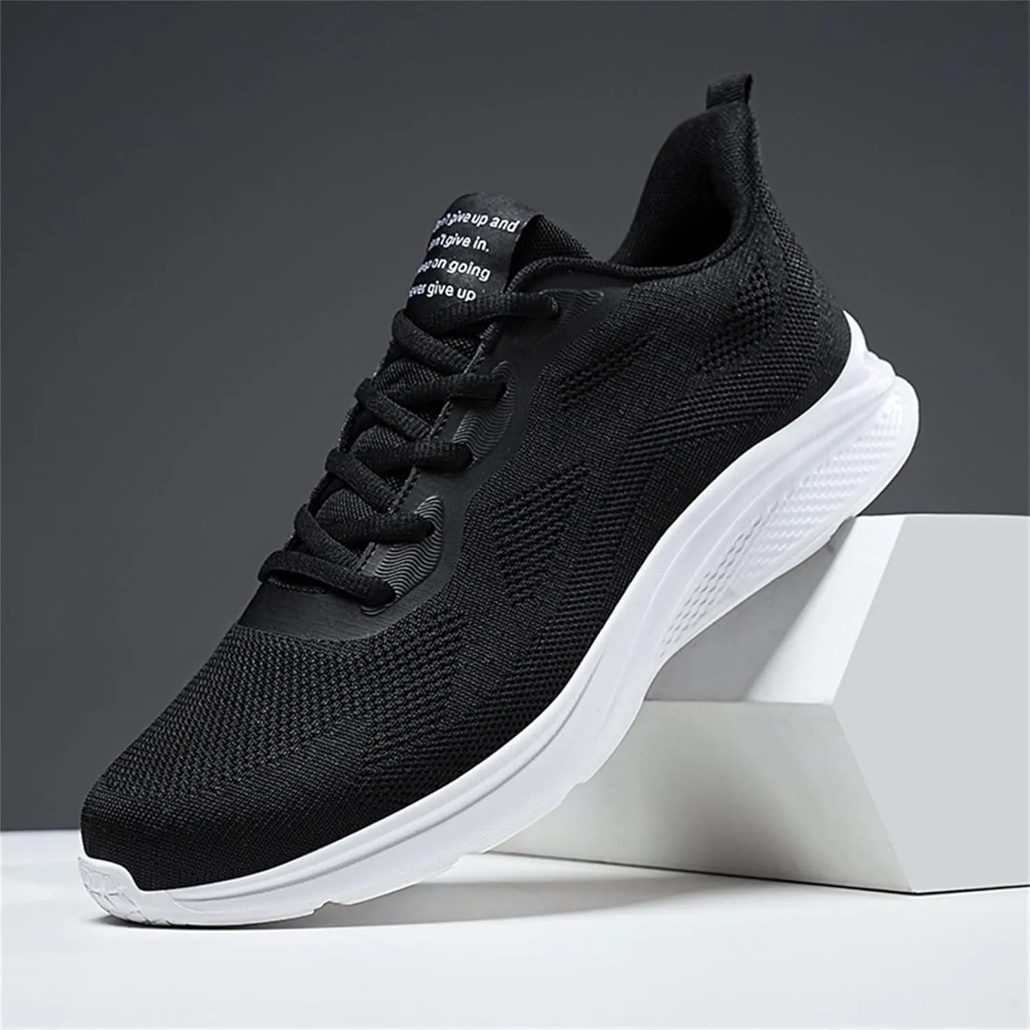 Men's Recovery Shoes Lace Up Solid Running Shoes Casual Fashion Sneakers Lightweight Air 1 Sneaker Shield for Mens