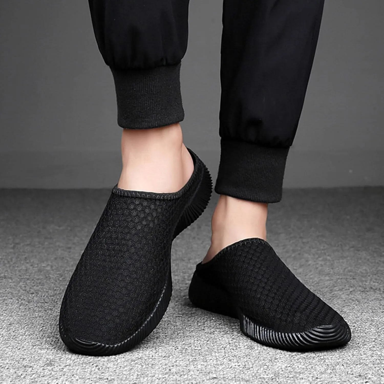 Mens Slip On Men's and Women's Same Mesh Breathable Lightweight Slingback Toe Toe Beach Sports and Casual Shoes