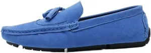 Men's Square Toe Wingtips Loafers - Suede Vegan Leather with Tassel, Comfortable Slip-On Shoes, Flexible Flat Heel for Fashion & Casual Wear
