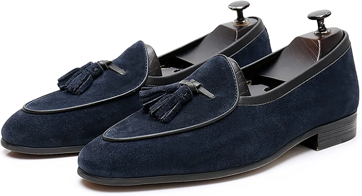 Men's Tassel Slip-on Loafers Casual Leather Shoes for Men Slip On Leather Driving Shoes Comfortable Shoes Business Dress Formal Shoes,Blue,7US/39EU