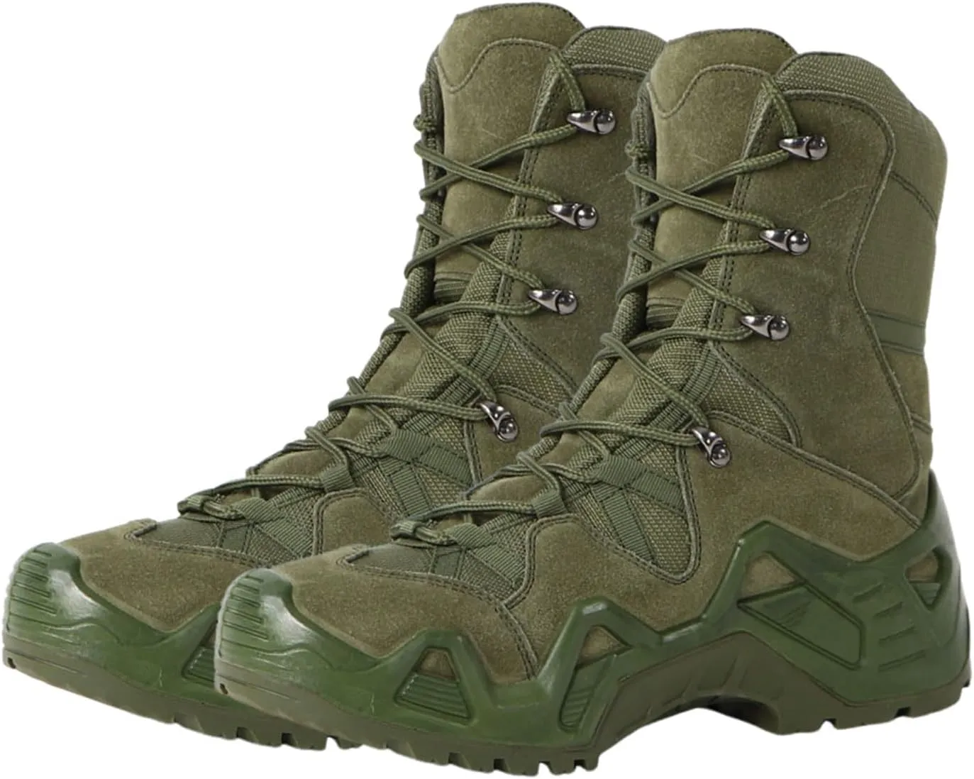 Military Work Boots, Men's Lace Up Breathable High Top Waterproof Combat Boots, Desert Combat Army Combat Boots, for Hiking, Motorcycle, Climbing, Army Training