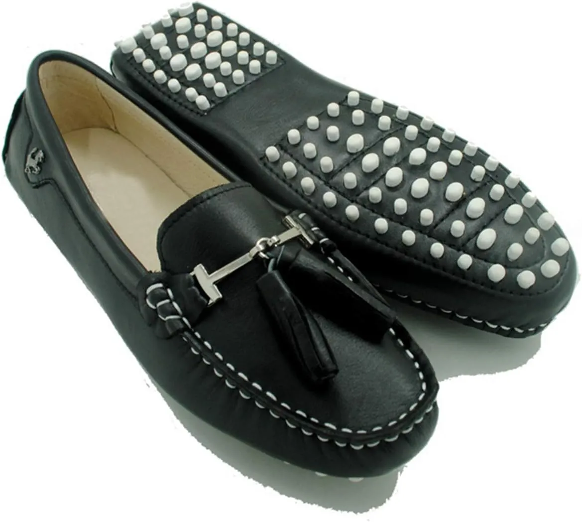 Minishion Womens Leather Loafers Tassel Driving Shoes YB960-20