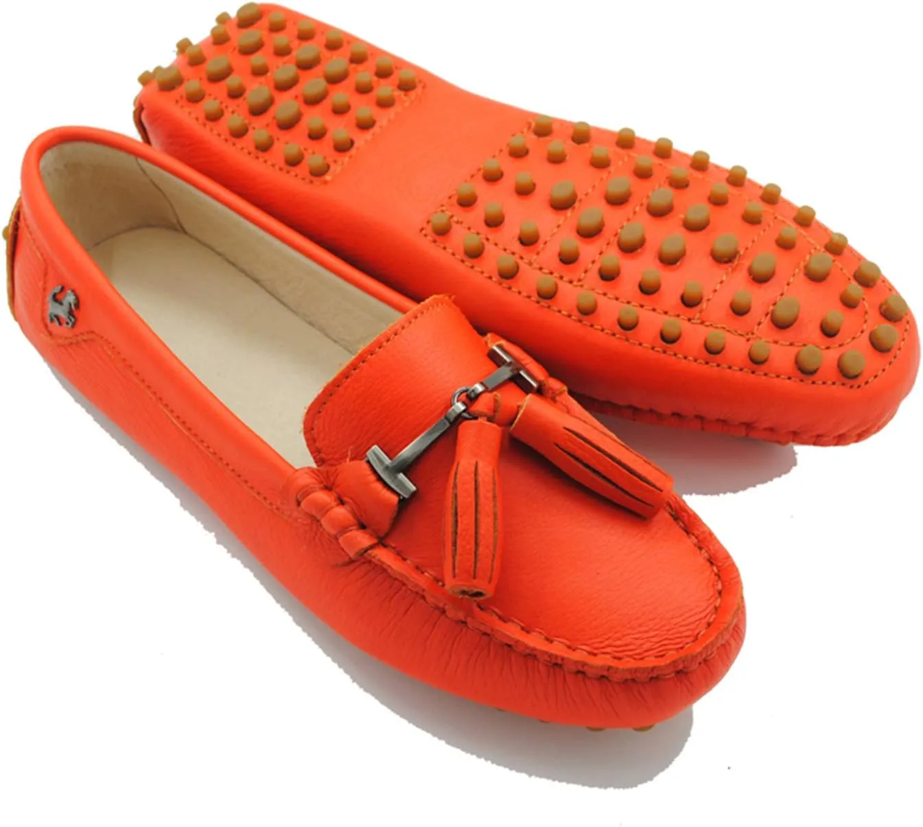 Minishion Womens Leather Loafers Tassel Driving Shoes YB960-20
