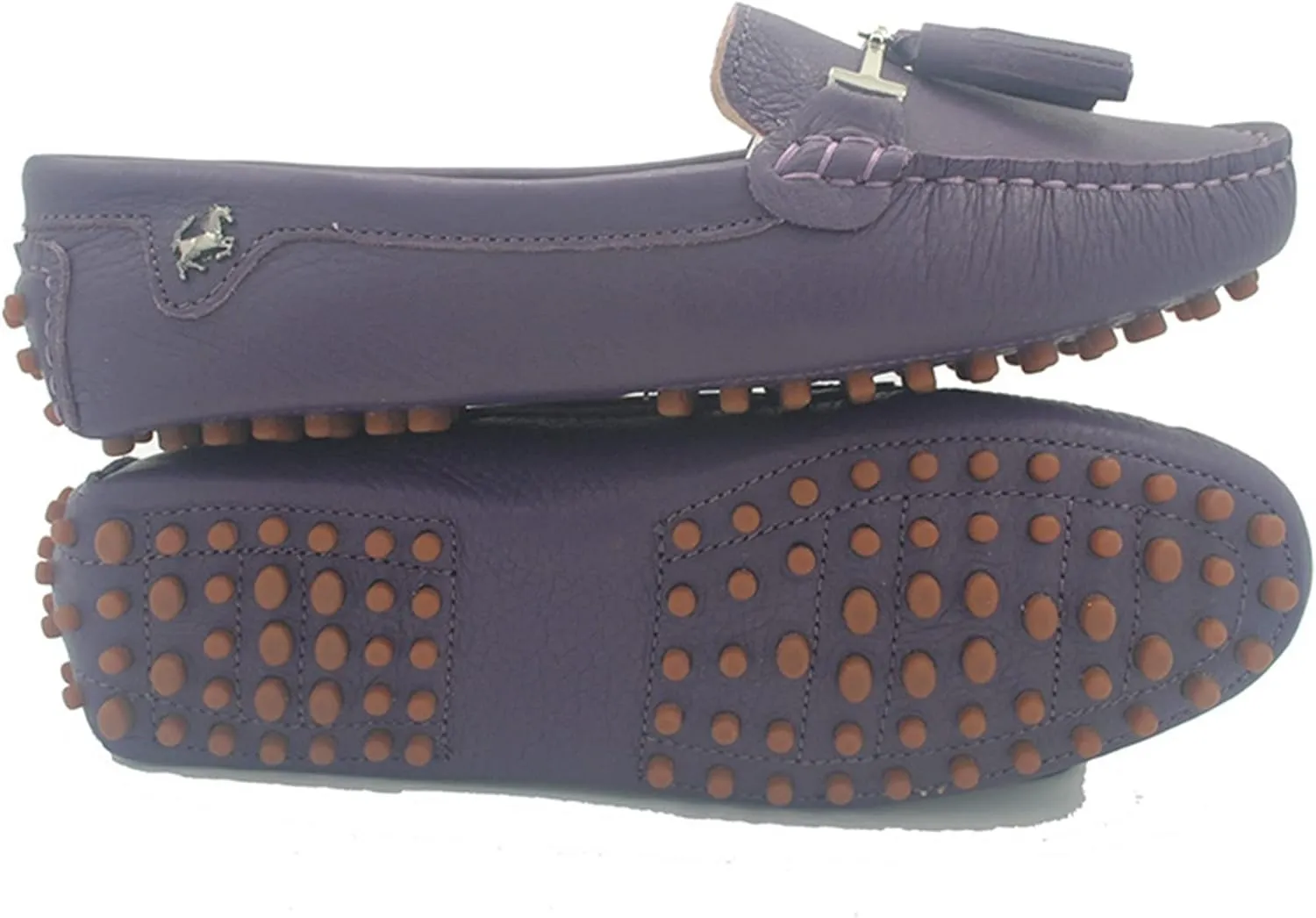 Minishion Womens Leather Loafers Tassel Driving Shoes YB960-20