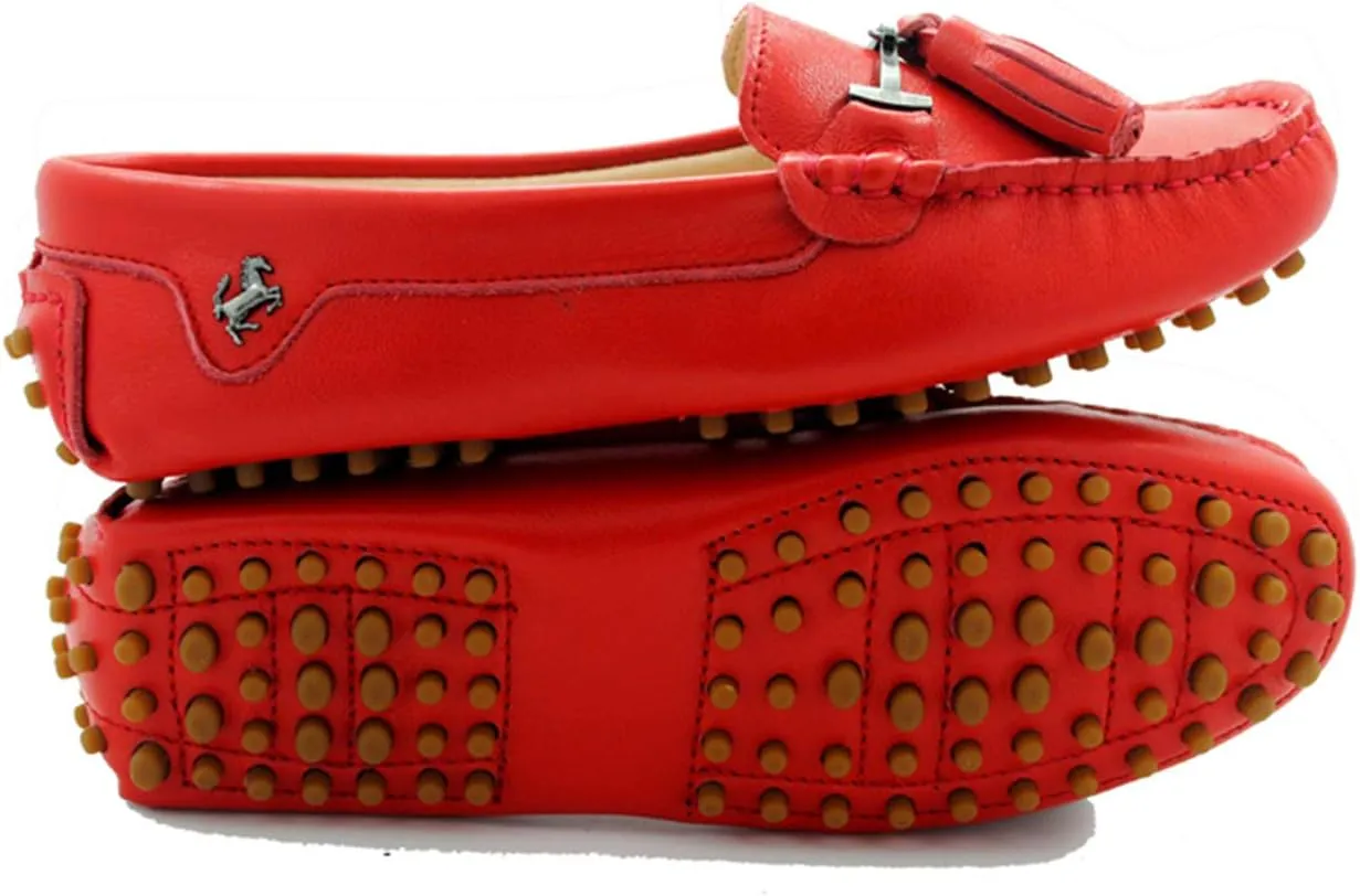 Minishion Womens Leather Loafers Tassel Driving Shoes YB960-20