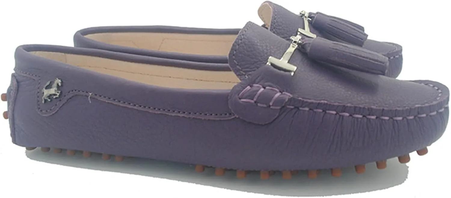 Minishion Womens Leather Loafers Tassel Driving Shoes YB960-20
