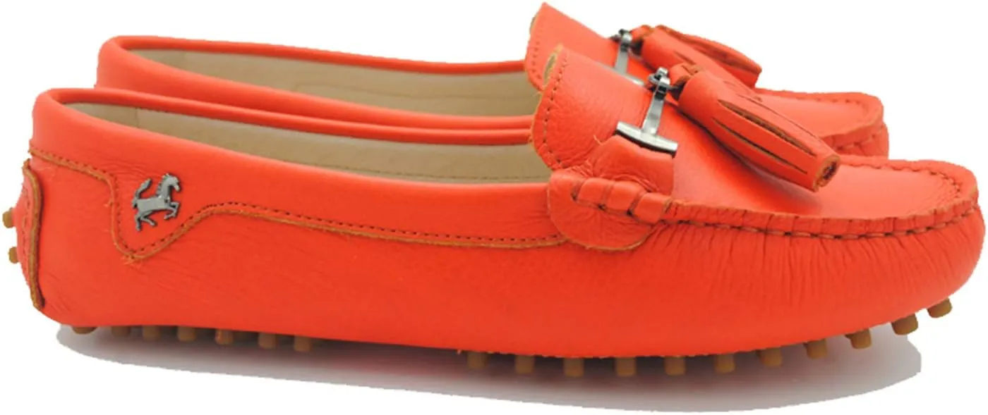 Minishion Womens Leather Loafers Tassel Driving Shoes YB960-20