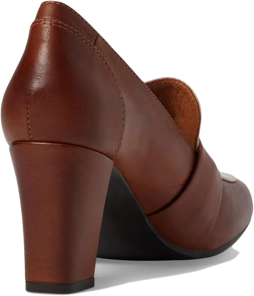 MOOMMO Women Chunky Block High Heel Loafers Pumps Square Closed Toe Two-Toned Penny Loafer Slip On Kitten Heel Oxford Shoes Office Business Professional Work Loafer Classic Elegant Patchwork 4-11 M US