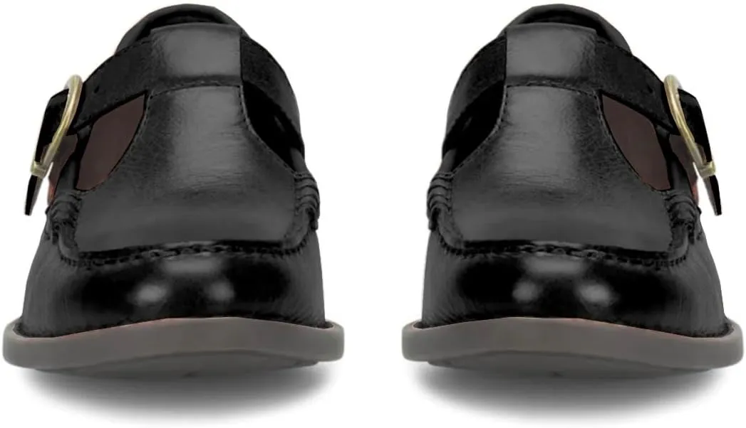 MOOMMO Women Vintage Flat Loafers Round Closed Toe Slip On Oxford Loafer Shoes Burnished Matte Flat Penny Loafers Buckle T-Strap Dressy Office Work Flats Comfy Daily Driver Loafer Flats Chic 4-11 M US