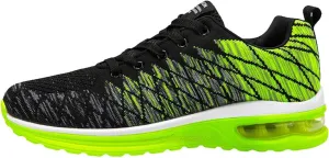 Non Slip Work Sport Shoes for Men Lightweight Air Cushion Sole Sneaker Elastic Fly Woven Mesh Jogging Sneaker