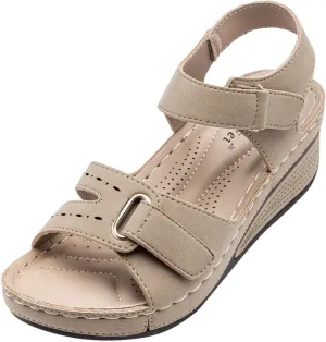 Orthopedic Sandals for Women Dressy Summer Comfortable Walking Sandals with Arch Support Platform Sandals Wedge Slides Shoes