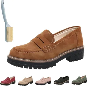 Orthoture-Orthopedic Platform Loafers, Platform Comfortable Dressy Slip On Orthoture Womens Chunky Shoes