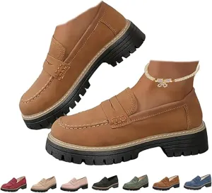orthoture Orthopedic Platform Loafers, Slip On Comfort Casual Fashion,Platform Loafers for Women