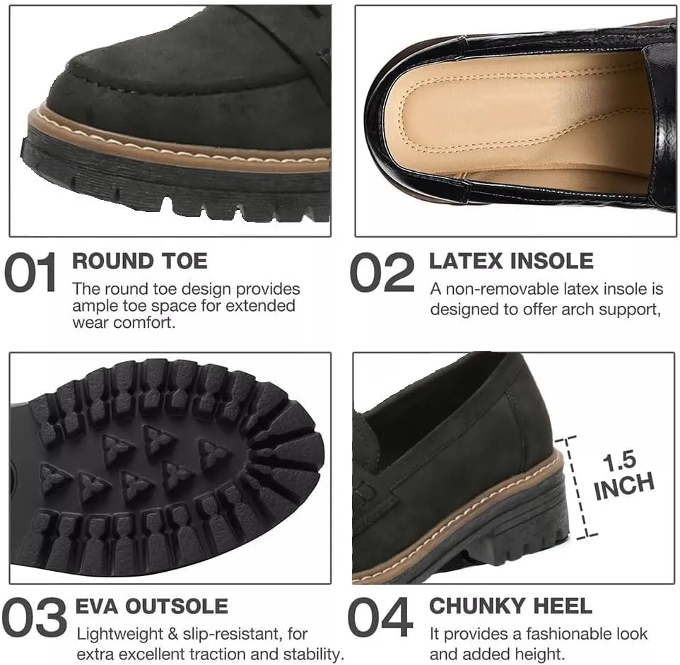 orthoture Orthopedic Platform Loafers, Slip On Comfort Casual Fashion,Platform Loafers for Women