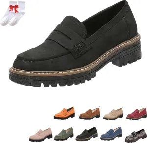 Orthoturee-Orthopedic Platform Loafers, Increase Orthopedic Loafers for Women, Womens Comfort Round Toe Walking Shoes