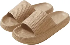 Pillow Slippers for Women and Men Non Slip Quick Drying Cloud Slides for Women with Arch Support Pillow Soft Slip On Sandals House Shower Shoes Cloud Sandals Comfy Indoor Outdoor Slides Unisex