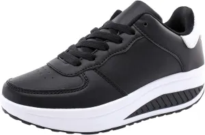 Platform Sneakers for Women 6 Wide Comfy Sandals Shoes Women Dressy Cute Wide Toe Box Canvas Shoes Women Running Shoes for Women Black Zapatos Negros De Tacon Con Plataforma para Mujer