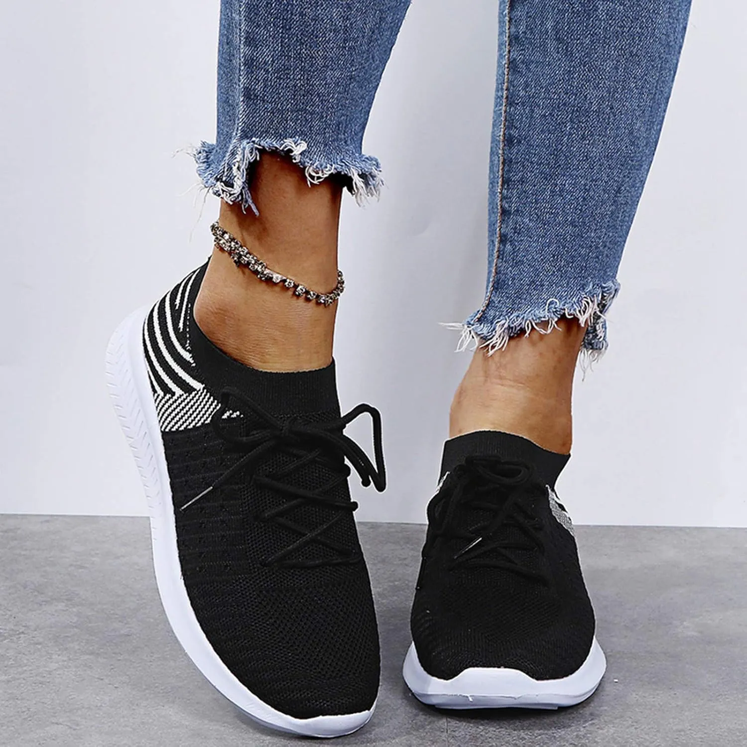Platform Sneakers for Women 6 Wide Non Slip Work Shoes Women Wide Feet Gym Shoes Women Black 11 Platform Wedge Sneakers for Women 2023 Slip On Tennis Shoes Women Size 11