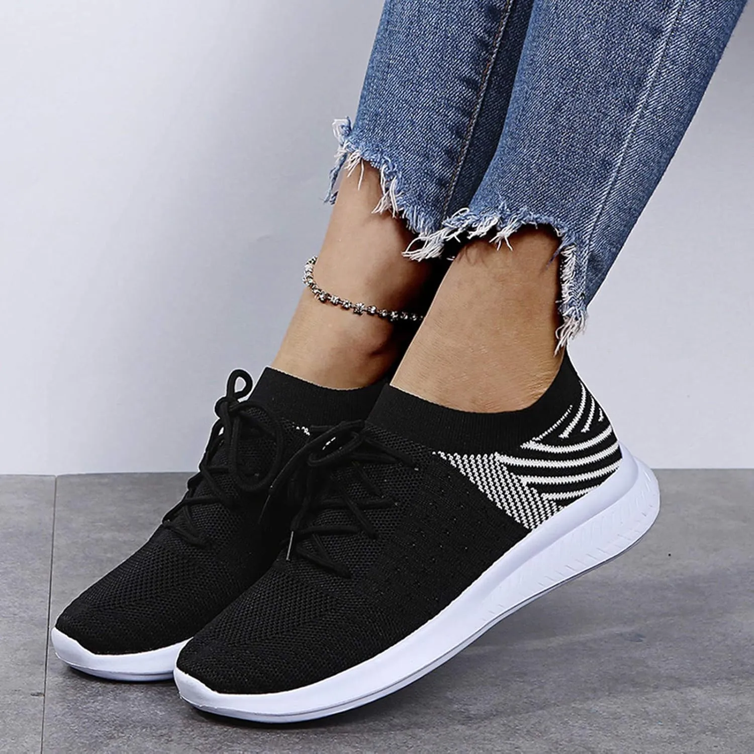 Platform Sneakers for Women 6 Wide Non Slip Work Shoes Women Wide Feet Gym Shoes Women Black 11 Platform Wedge Sneakers for Women 2023 Slip On Tennis Shoes Women Size 11