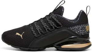 PUMA Women's Axelion Cross Training Shoes, Black-Rose Gold, 8