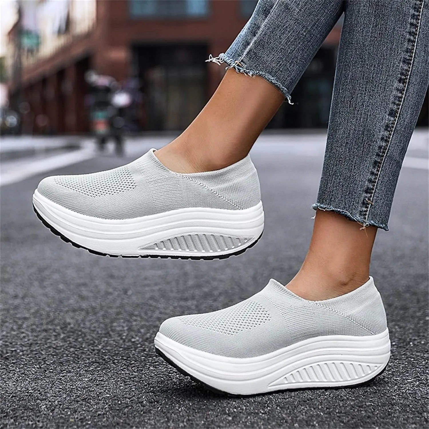 Running Shoes Womens Black Slip On Shoes Women Wide No Back Shoes for Women Sneakers Trendy with Arch Support Women's Fashion Sneakers Lace-Up Woven Knit Upper Womens Pull On Sneakers Black Soles
