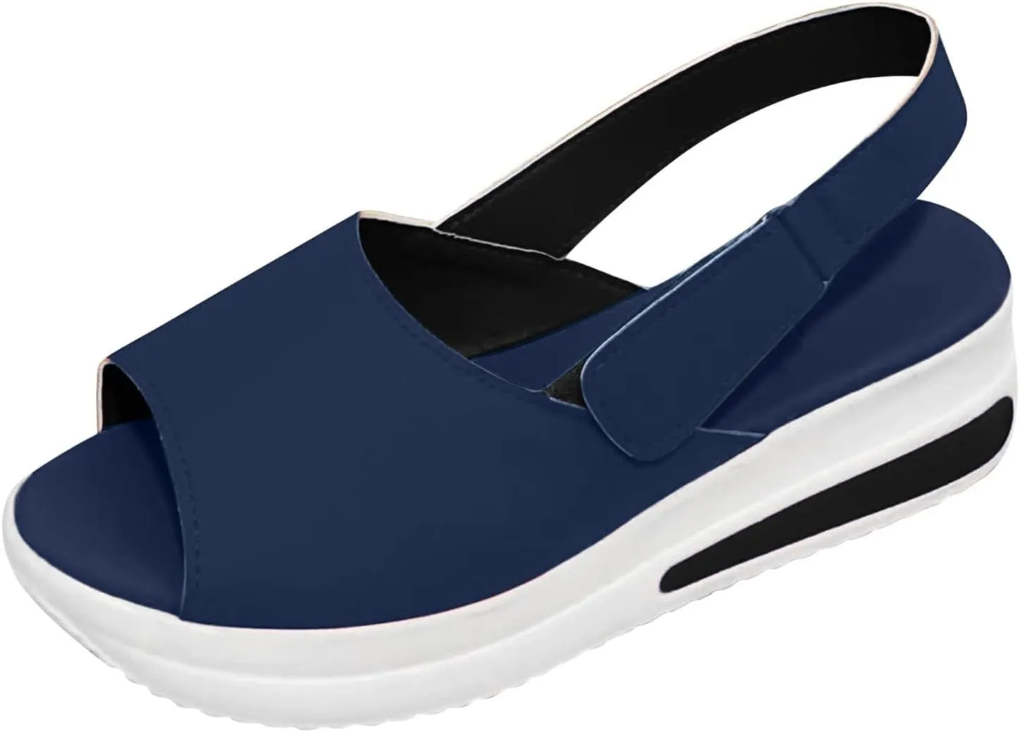 Sandalias para Mujer, Women's 2023 Peep Toe Platform Sandals Shoes Wedges Ankle Buckle Ladies Flip Flops