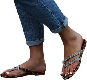 Sandals for Women Flat,Women's 2020 T-Strap Comfy Platform Sandal Shoes Summer Beach Travel Fashion Slipper Flip Flops
