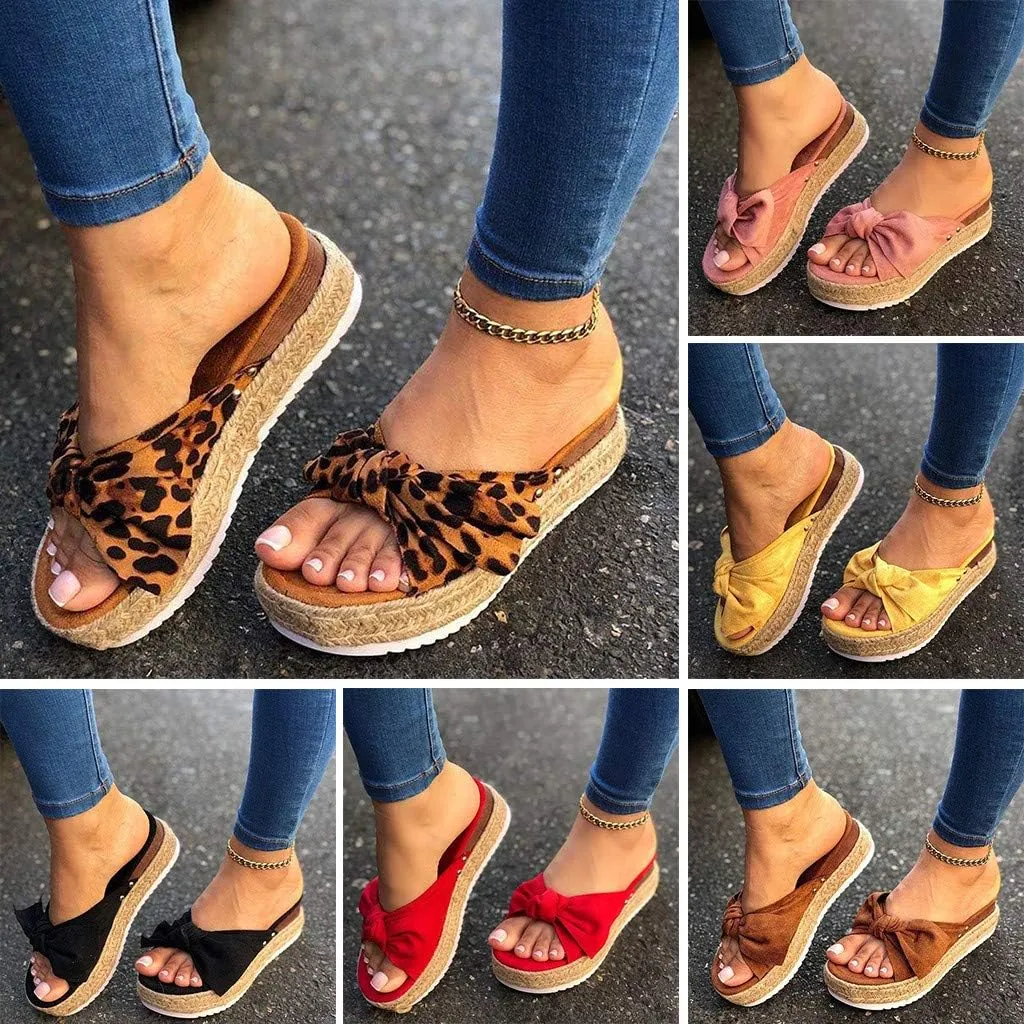 Sandals for Women Platform,2020 Crystal Comfy Platform Sandal Summer Beach Travel Shoes Sandal Ladies Flip Flops