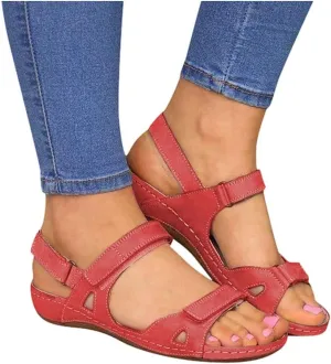 Sandals for Women Platform,Premium Orthopedic Open Toe Sandals for Women Comfy Sandals Casual Summer Hook and Loop Sandals