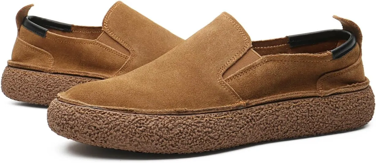 Santimon Men's Suede Loafers Casual Soft Flat Slip On Driving Shoes