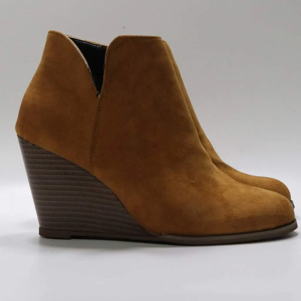 SBGMoSJ Black Leather Ankle Boots for Women Chunky Heel Wide Width Open Toe Booties for Women Low Heel Womens Leather Ankle Boots Heel Brown Leather Wedges for Women Ankle Boot Women