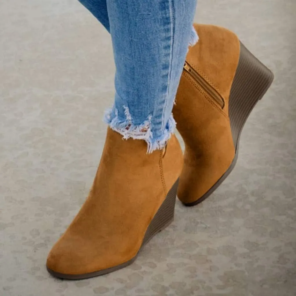 SBGMoSJ Black Leather Ankle Boots for Women Chunky Heel Wide Width Open Toe Booties for Women Low Heel Womens Leather Ankle Boots Heel Brown Leather Wedges for Women Ankle Boot Women