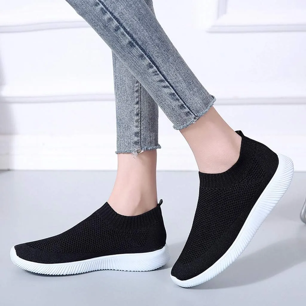 SBGMoSJ Chunky Sneakers for Women 2023 Black Orthopedic Shoes for Women Wide Toe Womens Slip On Tennis Shoes Size 7 Womens Sneakers Size 8 Trendy Womens Shoes Slip Ons Flats Fall 2023