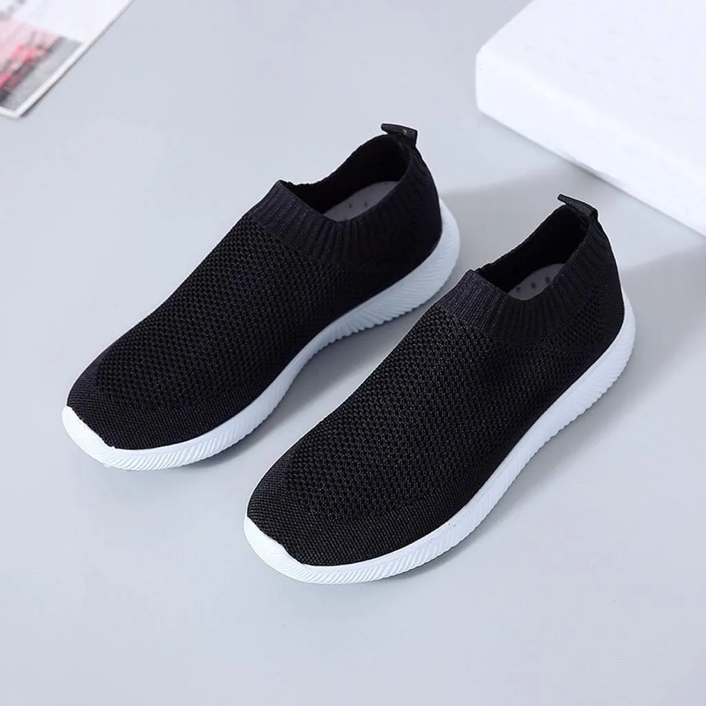SBGMoSJ Chunky Sneakers for Women 2023 Black Orthopedic Shoes for Women Wide Toe Womens Slip On Tennis Shoes Size 7 Womens Sneakers Size 8 Trendy Womens Shoes Slip Ons Flats Fall 2023