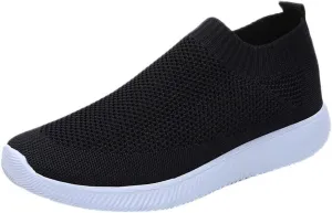SBGMoSJ Chunky Sneakers for Women 2023 Black Orthopedic Shoes for Women Wide Toe Womens Slip On Tennis Shoes Size 7 Womens Sneakers Size 8 Trendy Womens Shoes Slip Ons Flats Fall 2023