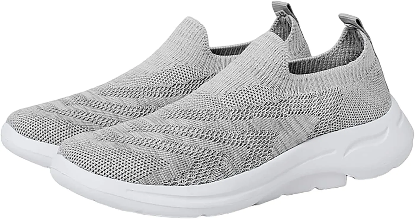 SBGMoSJ Plantar Fasciitis Shoes Women Slip Ons Wide Women Orthopedic Sneakers Wide All White Gym Shoes for Women Running Shoes for Women Black and White Women's Hiking Shoes Lightweight