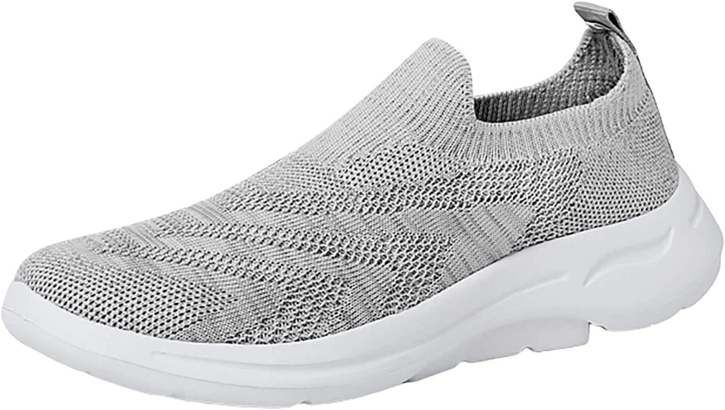 SBGMoSJ Plantar Fasciitis Shoes Women Slip Ons Wide Women Orthopedic Sneakers Wide All White Gym Shoes for Women Running Shoes for Women Black and White Women's Hiking Shoes Lightweight
