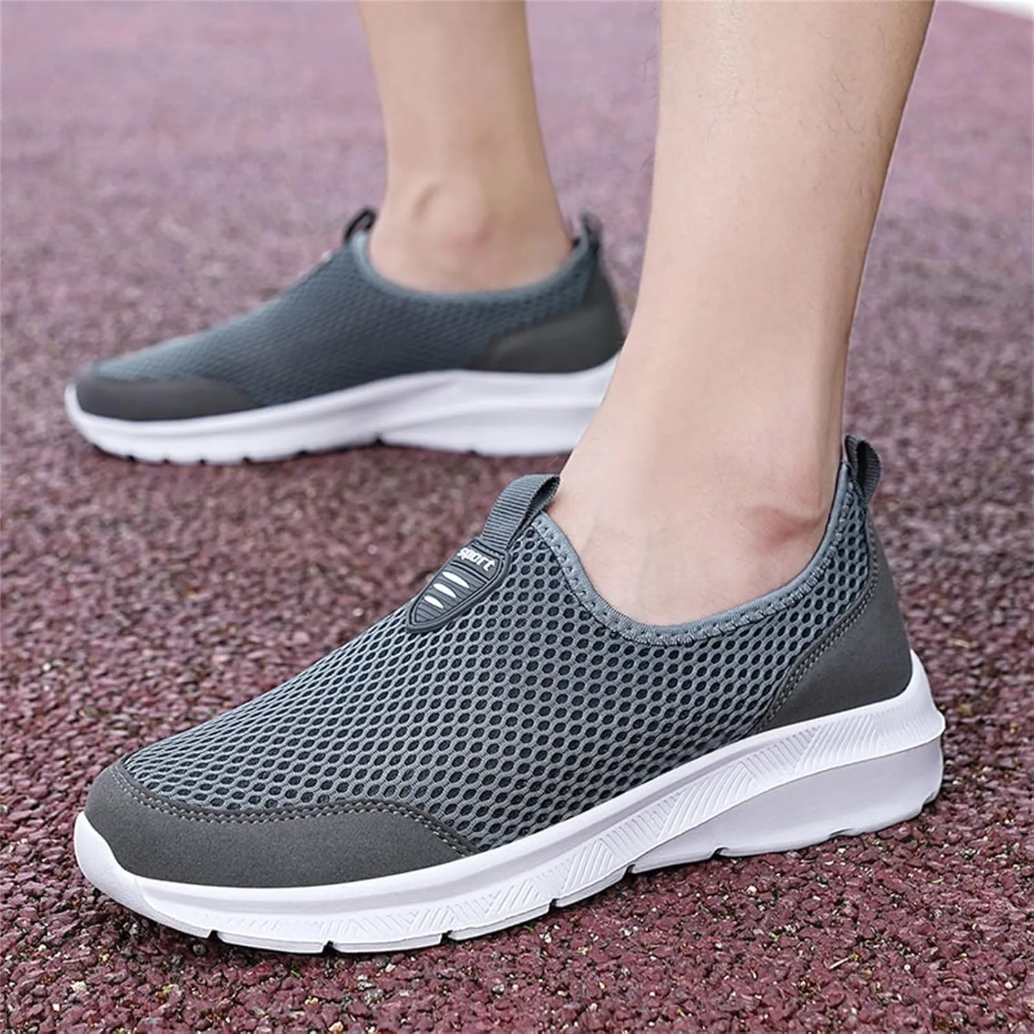 SBGMoSJ Sneakers for Women Women Slip On Sneakers Memory Foam Black Sneakers for Women Comfortable Wide Women Diabetic Walking Sneakers Size 10 Women's Comfortable Working Nurse Shoes Non-Slip
