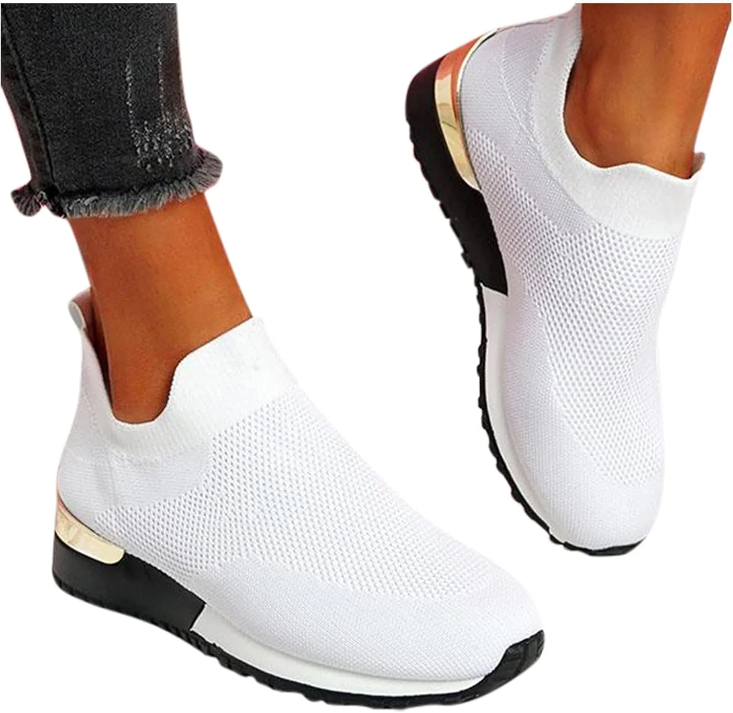 SBGMoSJ Sneakers for Womens Slip On Shoes Women Wide Winter Gym Shoes Women Weightlifting Running Sneakers for Women 2023 Zapato Antiderrapante Mujer