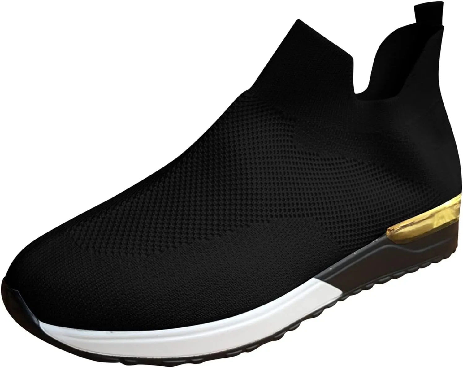 SBGMoSJ Womens High Top Sneakers Fashion Orthopedic Black Work Shoes for Women Slip On Tennis Shoes Women Wide Womens Running Shoes Size 10 Wide Extra Wide Slip On Tennis Shoes for Women