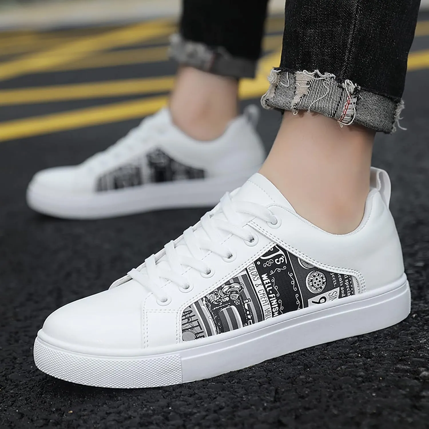 SBGMoSJ Womens High Top Wedge Sneakers All Womens Black Non Slip Size 9 Wide Work Shoes Slip On Tennis Shoes Women Wide Width High Top Sneakers for Women Zapatillas Blancas para Mujer Elegantes