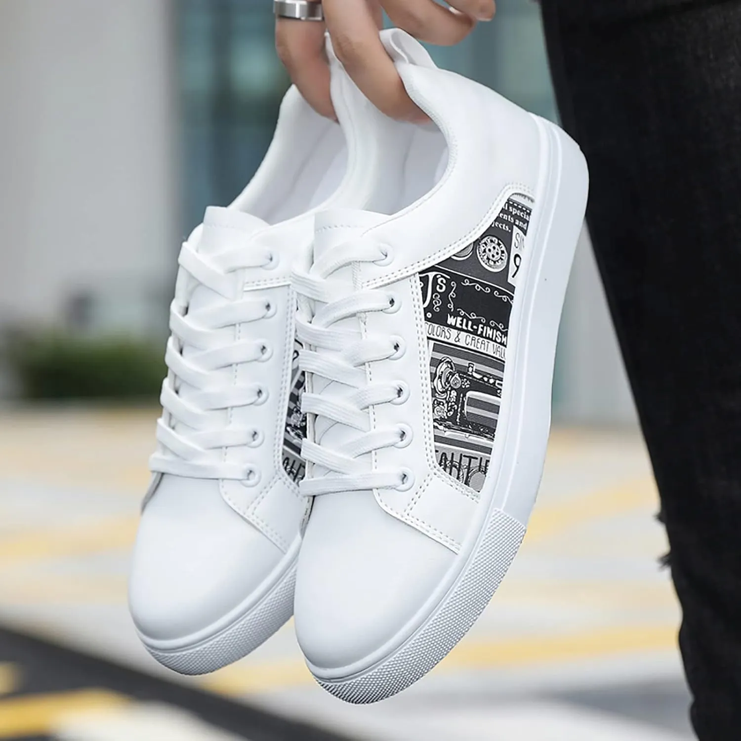 SBGMoSJ Womens High Top Wedge Sneakers All Womens Black Non Slip Size 9 Wide Work Shoes Slip On Tennis Shoes Women Wide Width High Top Sneakers for Women Zapatillas Blancas para Mujer Elegantes