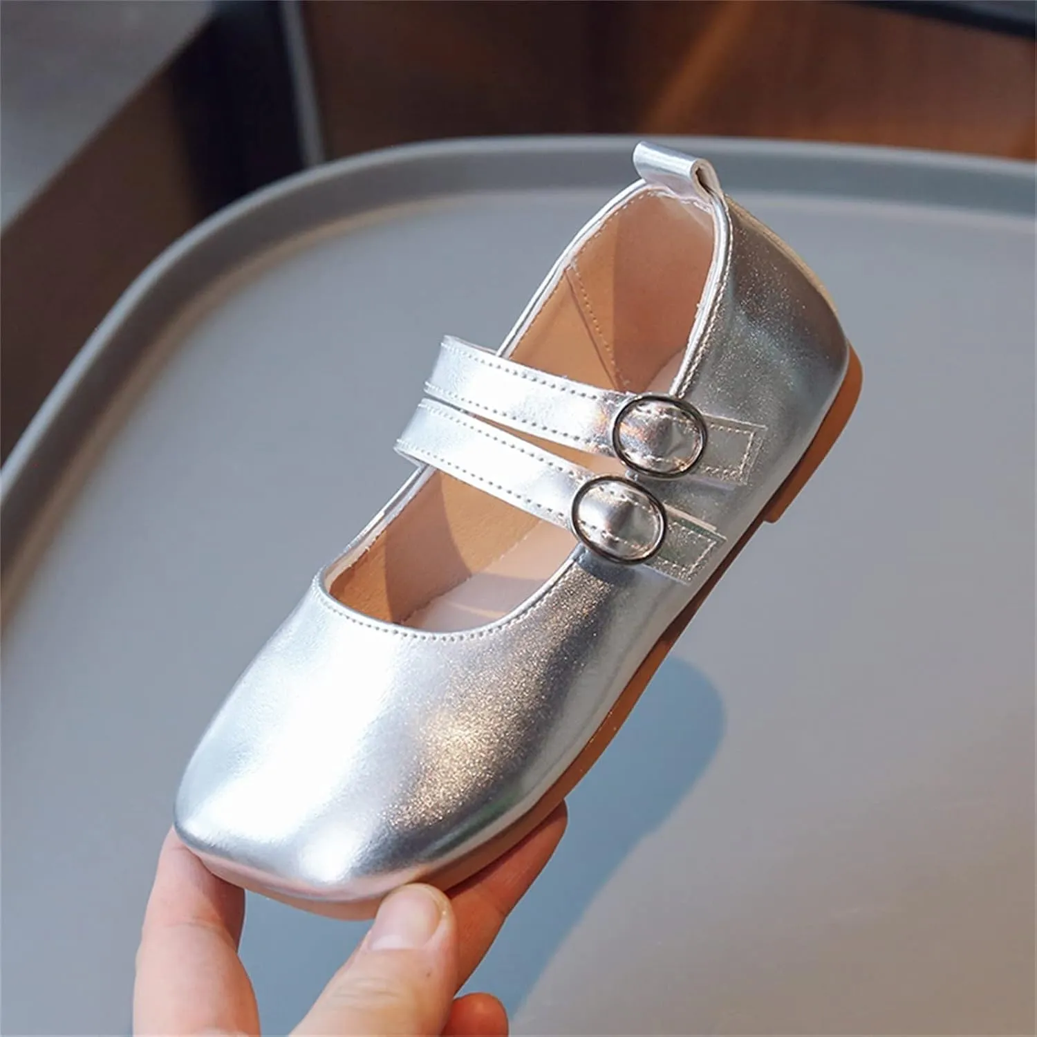 Sequins Dress Sandals For Toddler Soft Sole Wide Dress Dance Shoes Girls Kids Summer Ankle School Casual Loafers Glitter
