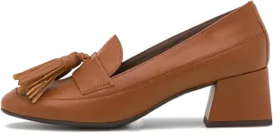 SHODENSE Women Tassel Loafers Chunky Block Heel Pumps Square Closed Toe Slip On Penny Loafers 2 Inch Thick Heels Fringe Oxford Shoes Ladies Formal Office Work Casual Drive Church Comfort 4-11 M US