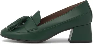SHODENSE Women Tassel Loafers Chunky Block Heel Pumps Square Closed Toe Slip On Penny Loafers 2 Inch Thick Heels Fringe Oxford Shoes Ladies Formal Office Work Casual Drive Church Comfort 4-11 M US
