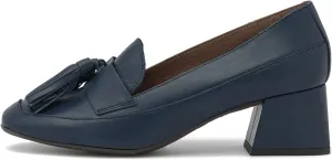 SHODENSE Women Tassel Loafers Chunky Block Heel Pumps Square Closed Toe Slip On Penny Loafers 2 Inch Thick Heels Fringe Oxford Shoes Ladies Formal Office Work Casual Drive Church Comfort 4-11 M US