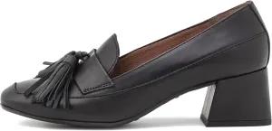 SHODENSE Women Tassel Loafers Chunky Block Heel Pumps Square Closed Toe Slip On Penny Loafers 2 Inch Thick Heels Fringe Oxford Shoes Ladies Formal Office Work Casual Drive Church Comfort 4-11 M US