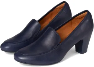 SHODENSE Women Vintage Chunky Kitten Heel Pumps Shoes Round Closed Toe Slip On Penny Loafers Matte Metallic Mid Block Heels Dress Loafer Almond Toe Comfort Office Work Shoes Formal Elegant 4-11 M US