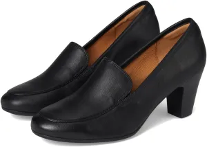 SHODENSE Women Vintage Chunky Kitten Heel Pumps Shoes Round Closed Toe Slip On Penny Loafers Matte Metallic Mid Block Heels Dress Loafer Almond Toe Comfort Office Work Shoes Formal Elegant 4-11 M US