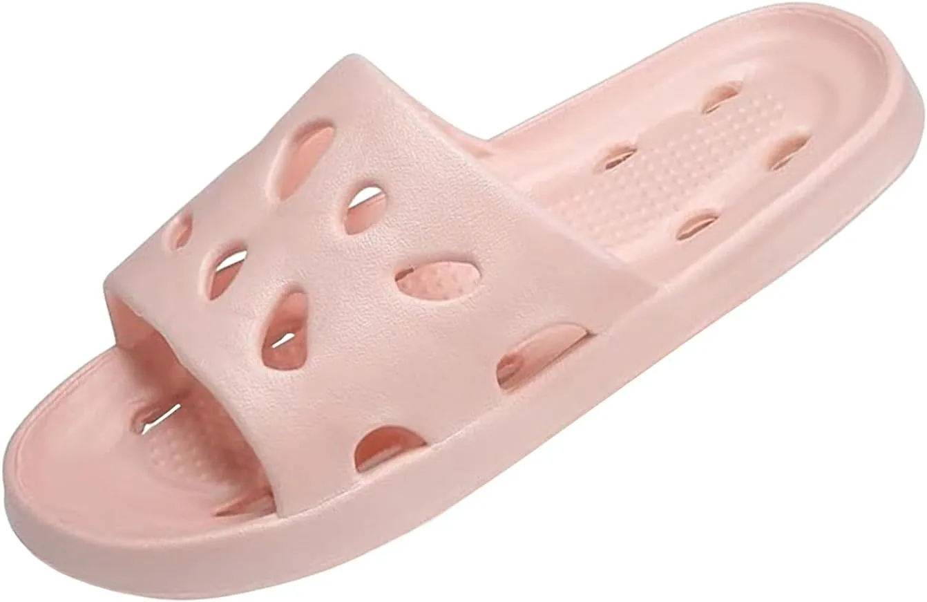 Shower Sandals Non-Slip House Slippers Indoor Outdoor Shower Sandals House Shoes with Low Arch Support